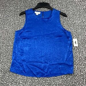Jaclyn Smith Collection Blouse Women Small Blue Sleeveless New S